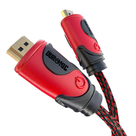 Duronic HDMI 2.0 Cable with gold-plated connectors on a white background
