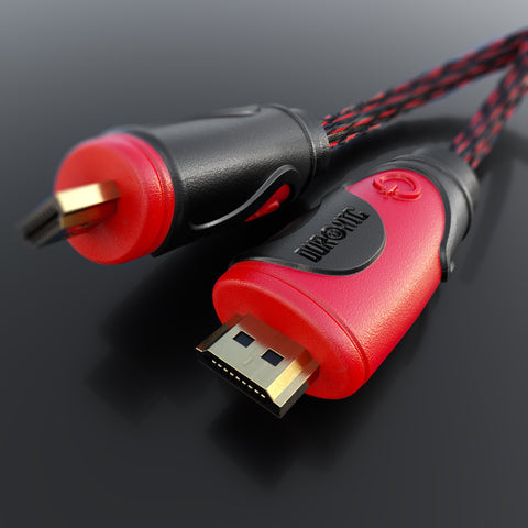 Duronic HDMI 2.0 Cable with gold-plated connectors, showcasing high-speed durability for Shopify.