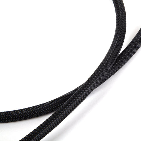 Duronic HDMI Cable black braided cable curved against a clean white background.