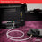 Duronic HDMI Cable monitor to a PlayStation 4 console on a purple carpeted floor to demonstrate easy device connectivity.