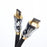 Duronic HDMI Cable with shiny chrome-finished metal housing for high-speed audio and video.