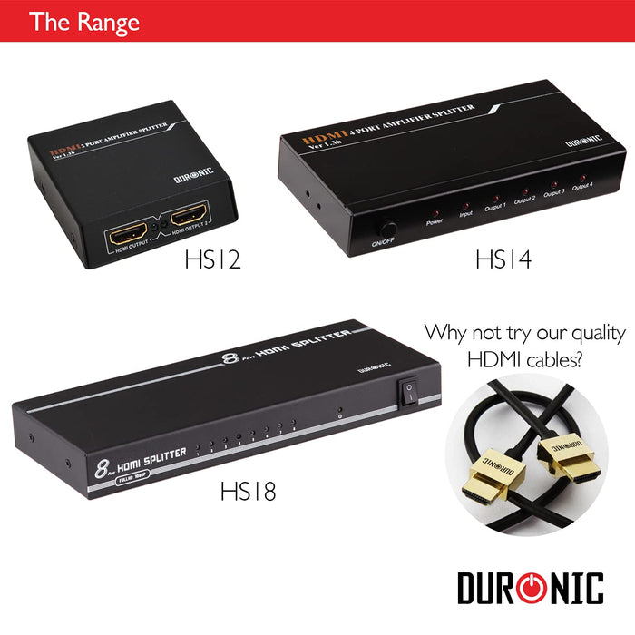 Duronic HDMI Splitter Box including the HS12