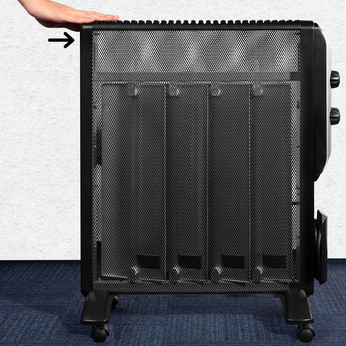 Duronic HV220 micathermic heater with cool touch panels to prevent burns