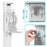 Duronic Hand Gel Floor Standing Dispenser with 3cm height range and easy-turn wing knobs.