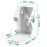 Duronic Hand Gel Wall-Mounted Dispenser with detailed dimensions in centimeters and inches for product sizing specifications.