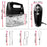 Duronic Hand Mixer Electric with clear storage case, dimensions, dough hooks, beaters, and a balloon whisk.