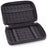 Duronic Hard Drive Case featuring black mesh pocket, dual elastic straps, and padded bubble lining.