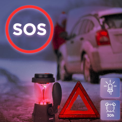 Duronic Hurricane camping lantern SOS red light for emergencies