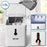 Duronic Ice Maker showing water being poured and the control panel.