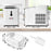 Duronic Ice Maker with dimensions, removable ice basket, and plastic ice scoop.