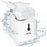 Duronic Ice Maker with open lid, full ice basket, and plastic scoop.