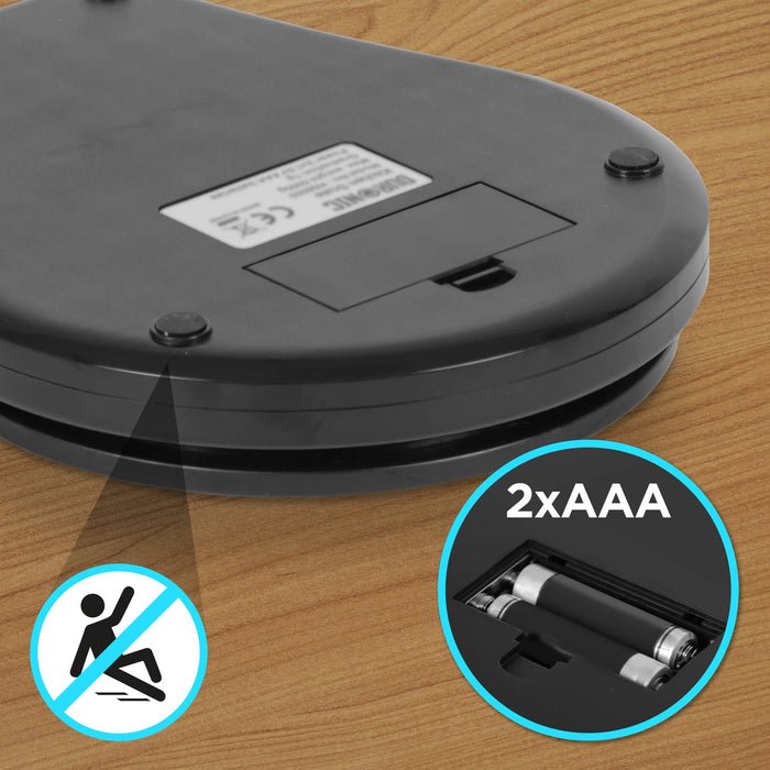 Duronic KS6000 digital kitchen weighing scale with a2x AAA batteries included and anti slip platform to ensure scale doesn't move from its position