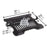 Duronic Laptop Attachment Stand 30x25cm, supports 5kg, fits 11-19 inch notebooks.