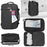 Duronic Laptop Backpack featuring zippered pockets, a laptop compartment, and a clamshell opening.