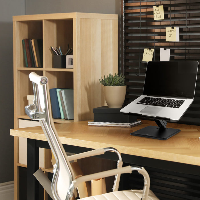 Duronic Laptop Stand in a minimalist home office setup