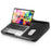 Duronic Laptop Tray with Cushion with cushion, integrated mouse pad, and tablet slot holding a laptop.
