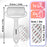 Duronic Lint Roller with white handle, two replacement refills, and detailed product dimension measurements.