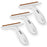 Duronic Lint Shaver with white ergonomic handles and copper scraping blades.