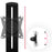 Duronic Monitor Arm Stand featuring a vertical height track and a 15-degree upward and downward tilt.