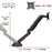 Duronic Monitor Arm Stand showing VESA plate, height, and reach dimensions.