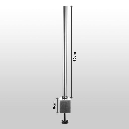 Duronic  Monitor Arm Stand with 8cm adjustable clamp base for secure table or desk mounting.