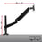 Duronic Monitor Arm Stand with dimensions on a desk background