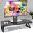 Duronic Monitor Stand Riser holding a computer screen, keyboard, and calculator underneath.