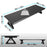 Duronic Monitor Stand Riser showing full dimensions, clearance space, and weight capacity.