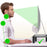 Duronic Monitor Stand Riser with a Man sitting with good posture at a desk using a monitor stand and mouse.
