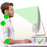 Duronic Monitor Stand Riser with correct ergonomic posture, looking at a properly elevated computer monitor.