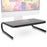 Duronic Monitor Stand Riser with curved metal legs and a minimalist desktop storage design.