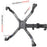 Duronic NON VESA Monitor Adapter with adjustable X-shaped arms showing technical dimensions for height and width.