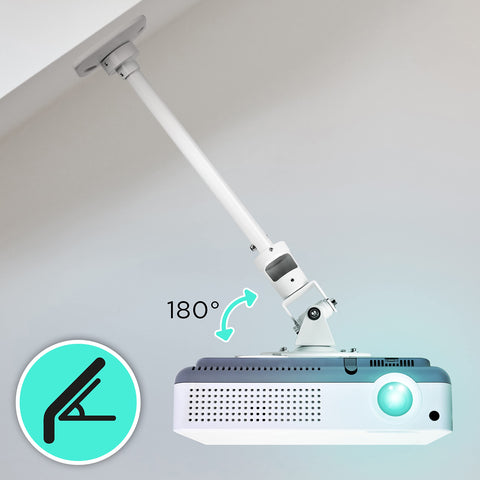Duronic Projector Mount holding a projector level below a sloped or angled ceiling.