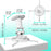Duronic Projector Mount with dimensional arrows showing height, width, and adjustable arm spans.