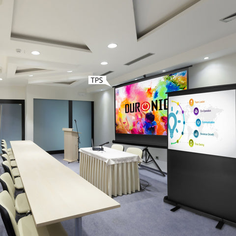 Duronic Projector Screen displayed in an event set up