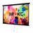 Duronic Projector Screen displaying a highly vibrant, colorful crowd scene during a festival.