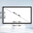 Duronic Projector Screen showing inner viewing area and outer frame measurements.