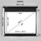 Duronic Projector Screen size and dimensions diagram showing width and height measurements.