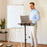 Duronic Projector Stand with a laptop, tripod, and whiteboard.