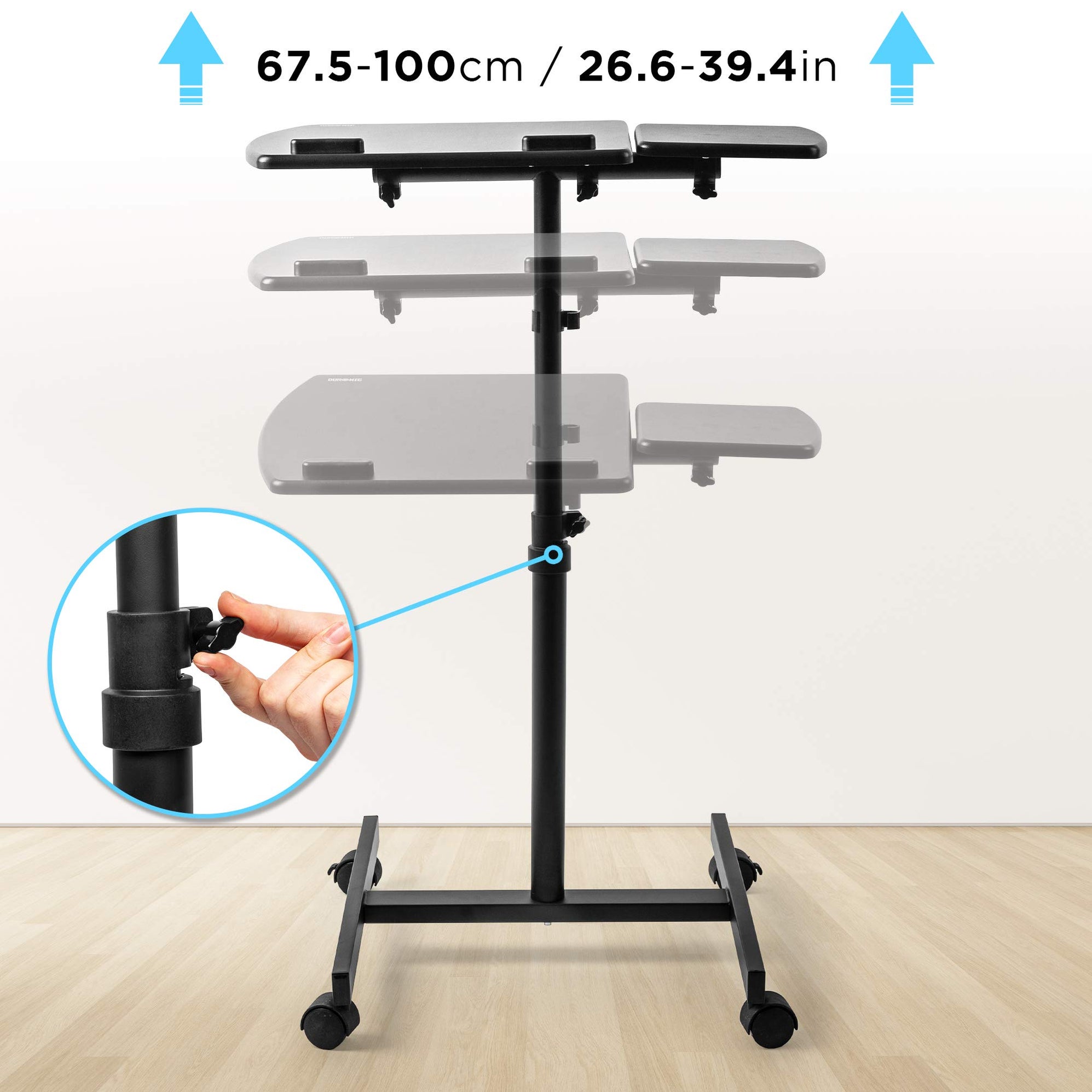 Duronic Projector Stand / Sit-Stand Desk WPS17 | Portable Ergonomic De