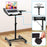 Duronic Projector Stand with tilting tray, side mouse platform, and lockable caster wheels.