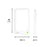 Duronic Sad Light Therapy Lamp Box showing front and side views with dimension measurements.