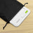 Duronic Sad Light Therapy Lamp Box with lime green switch sliding out of black drawstring bag.