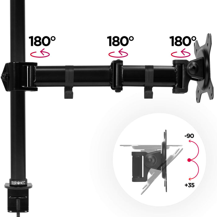 Duronic DM251X3 Single Monitor Arm Stand | PC Desk Mount | Steel