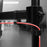 Duronic Single Monitor Arm with cable management clips neatly routing a bright red wire.