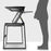 Duronic Sit-Stand Desk Frame on a black frame table next to a person's silhouette.