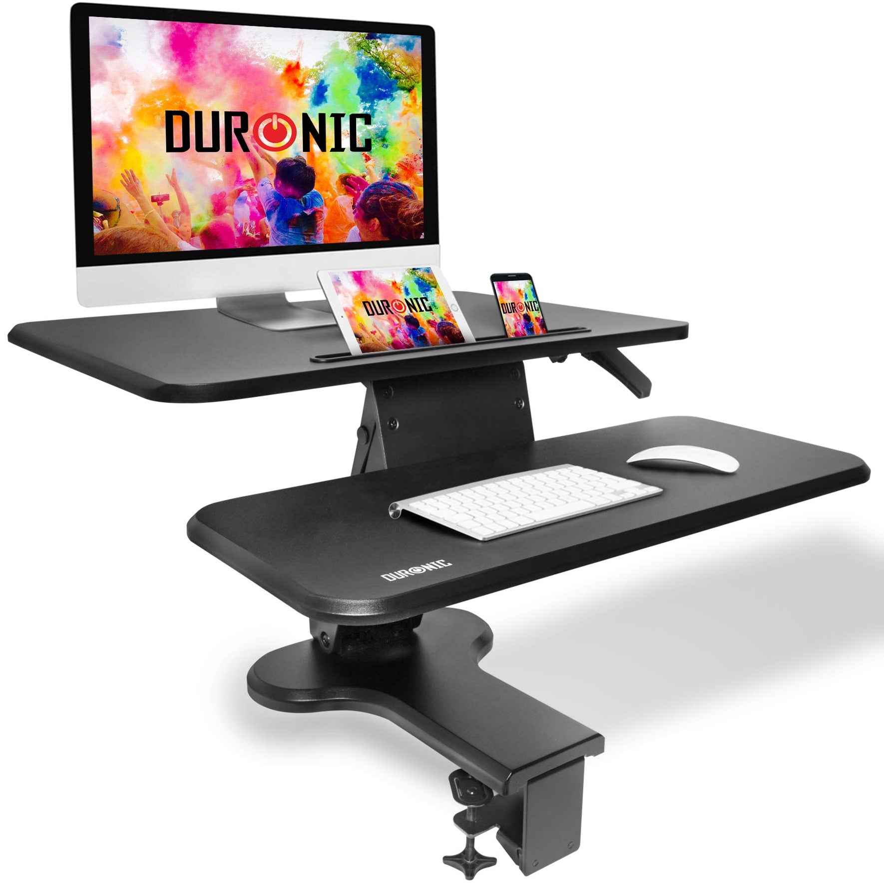 Duronic Sit-Stand Desk DM05D13 | Height Adjustable Office Workstation ...