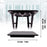 Duronic Sit-Stand Desk showing minimum 5cm height, maximum 40cm height, and 47cm width.