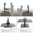 Duronic Sit-Stand Desk with built-in monitor mount showing both sitting and standing positions.