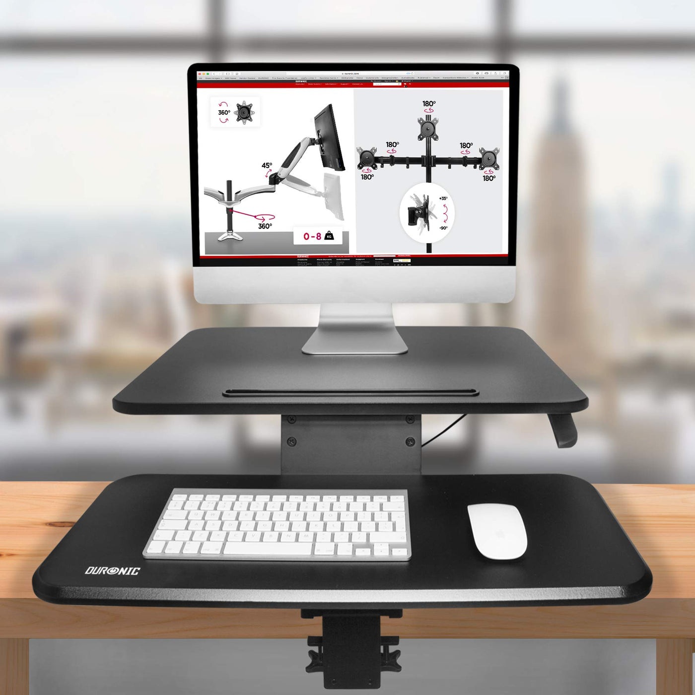 Duronic Sit-Stand Desk DM05D13 | Height Adjustable Office Workstation ...